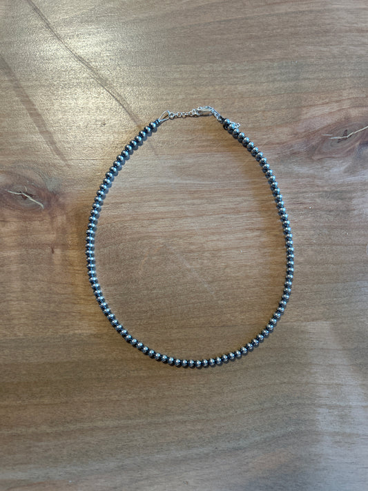 14’’ 4mm Navajo pearl necklace