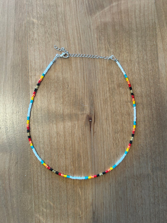 White serape choker