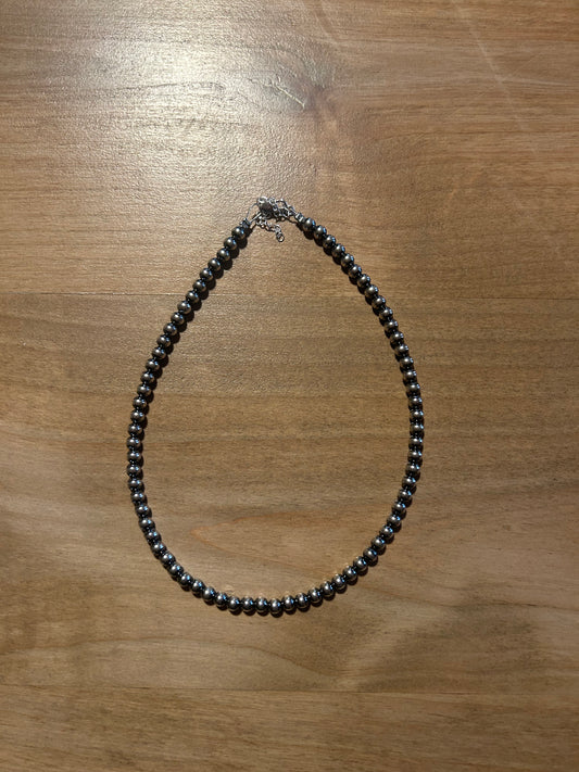 14’’ 5mm Navajo pearl necklace